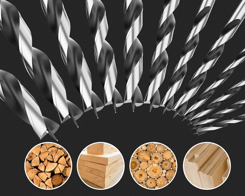 MACXCOIP Metric Brad Point Wood Drill Bit Set, 12Pcs Drill Bit Set with Double Flutes Design for Carpenter Woodworking and All Types of Wood (3mm - 12mm) - Image 4
